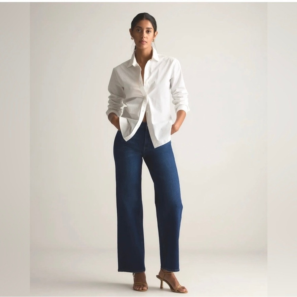 Quince‎ Bella Stretch Relaxed Straight Jeans Stormy Blue 27
